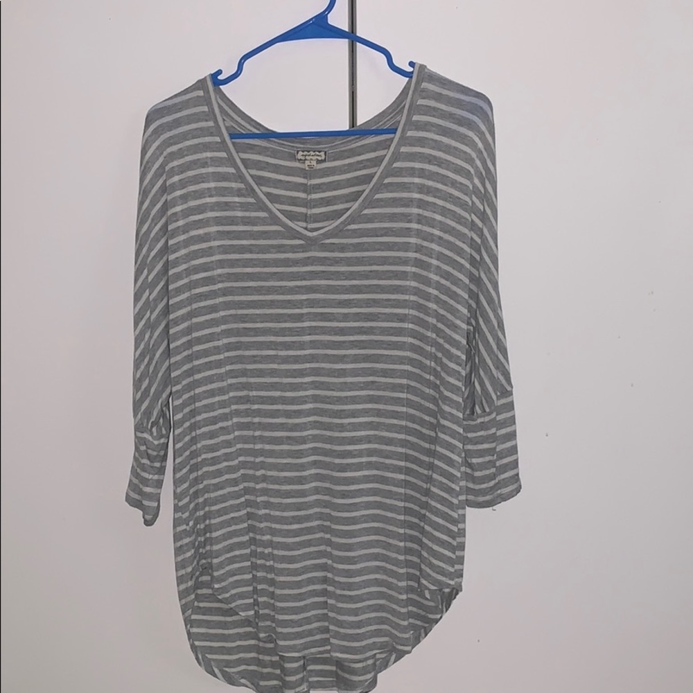 Eyeshadow size Large striped gray and white top - Picture 1 of 1